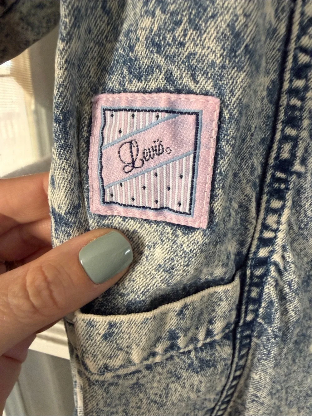 Vintage Little Levi's Acid Wash Denim Jumpsuit with Pocket Patch